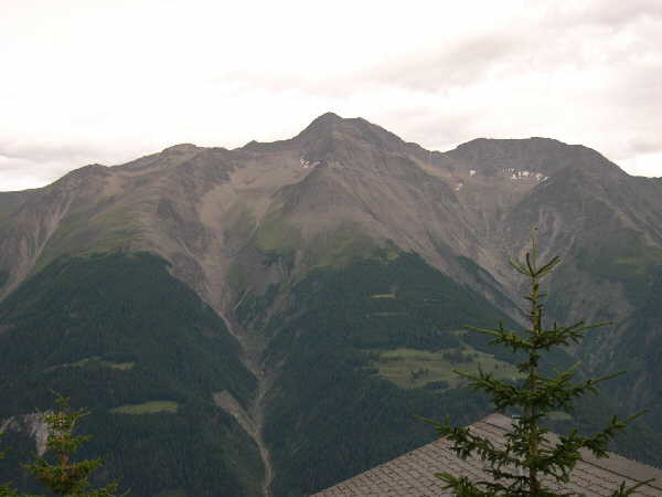 First evening – view from the balcony of appartment Nobile B12 — Bettmeralp