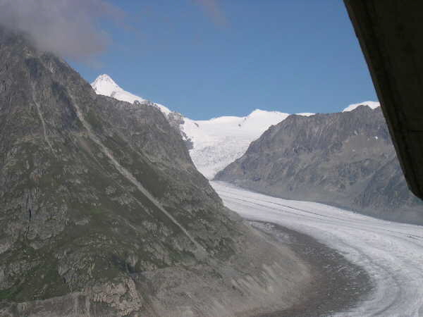 View up the Aletch glacier