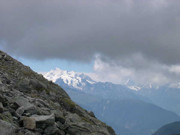 View down the Aletch glacier