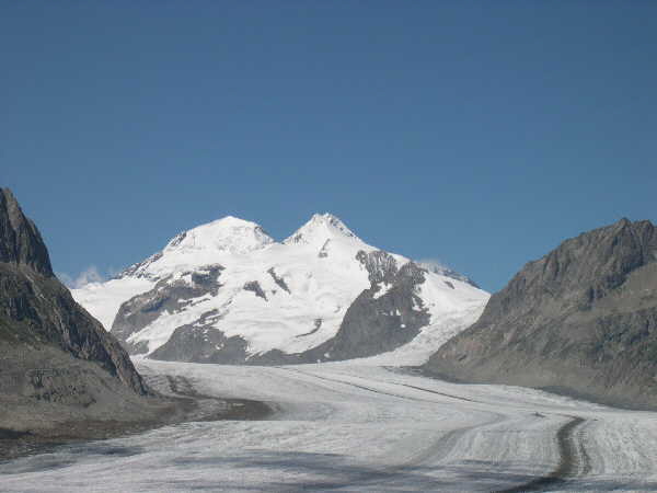 View up the Aletch glacier