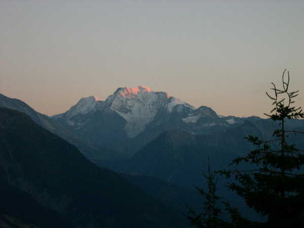 Sun set from the balcony — Bettmeralp