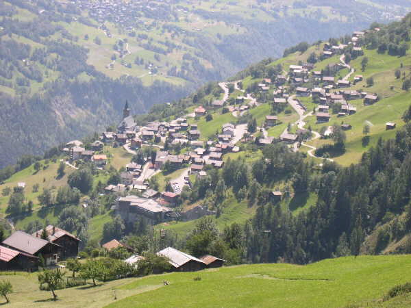 View from the cable car — Riederalp to Mörel