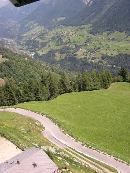 View from the cable car — Riederalp to Mörel