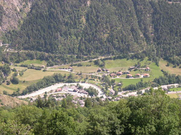 View from the cable car — Riederalp to Mörel