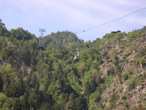 The cable car Betten to Bettmeralp
