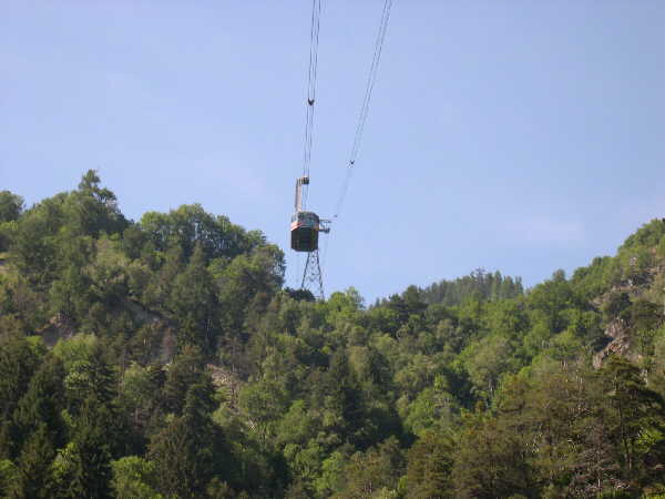 The cable car Betten to Bettmeralp